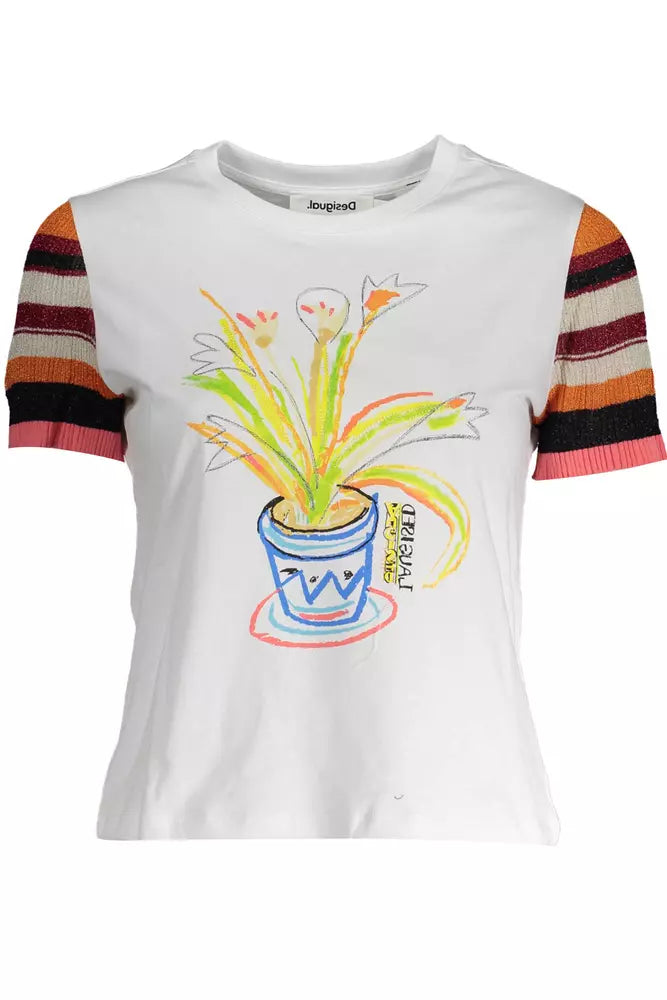 White Cotton Women T-Shirt - SEHABRANDS