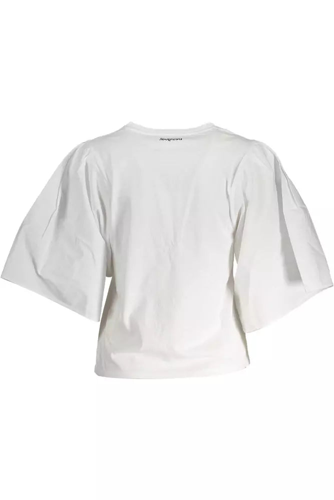 White Cotton Women T-Shirt - SEHABRANDS