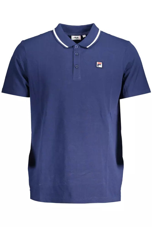 Blue Cotton Men Polo Shirt - SEHABRANDS