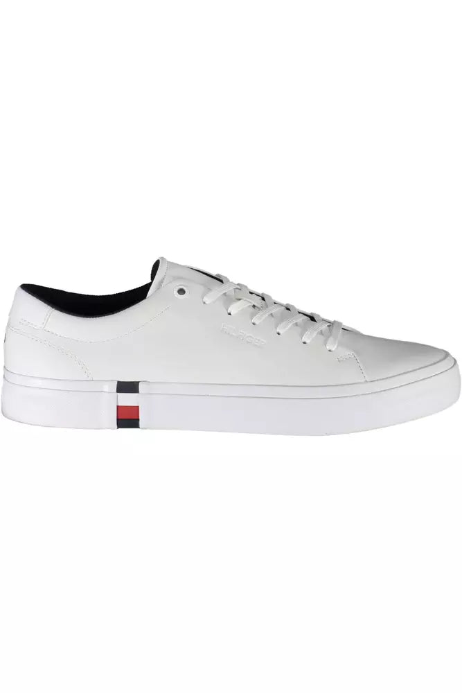 White Leather Men Sneaker - SEHABRANDS