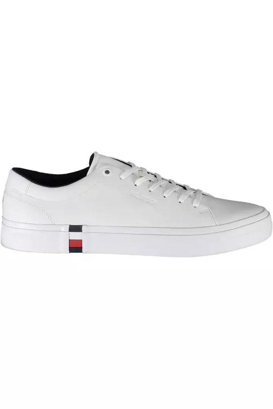 White Leather Men Sneaker - SEHABRANDS