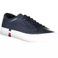 Blue Leather Men Sneaker - SEHABRANDS