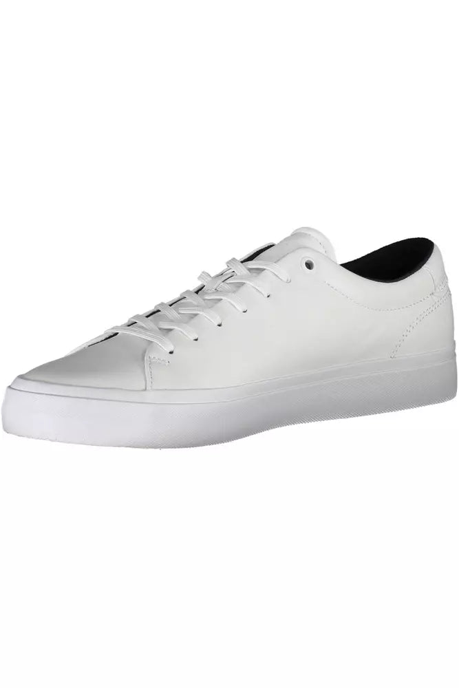 White Leather Men Sneaker - SEHABRANDS