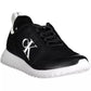 Black Polyester Men Sneaker - SEHABRANDS