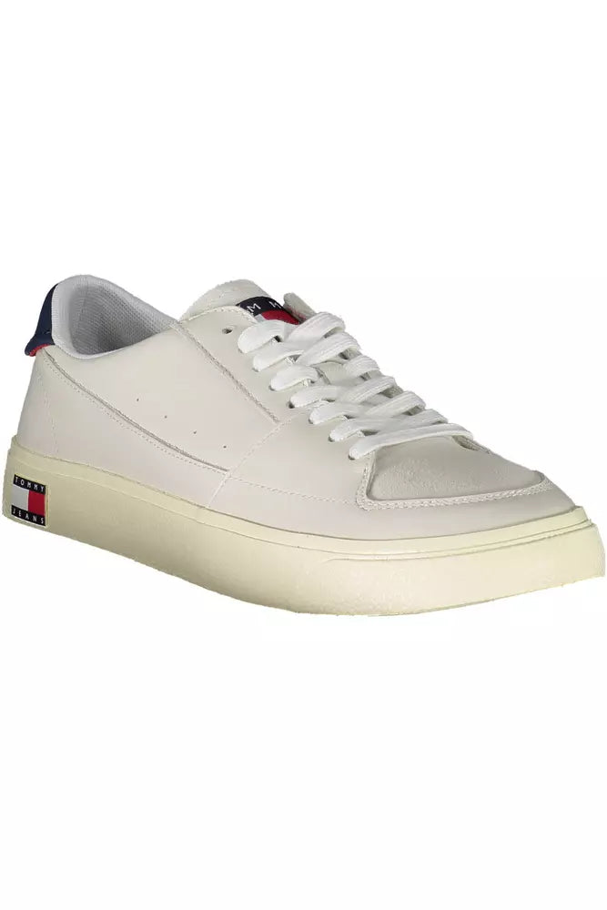 White Leather Men Sneaker - SEHABRANDS