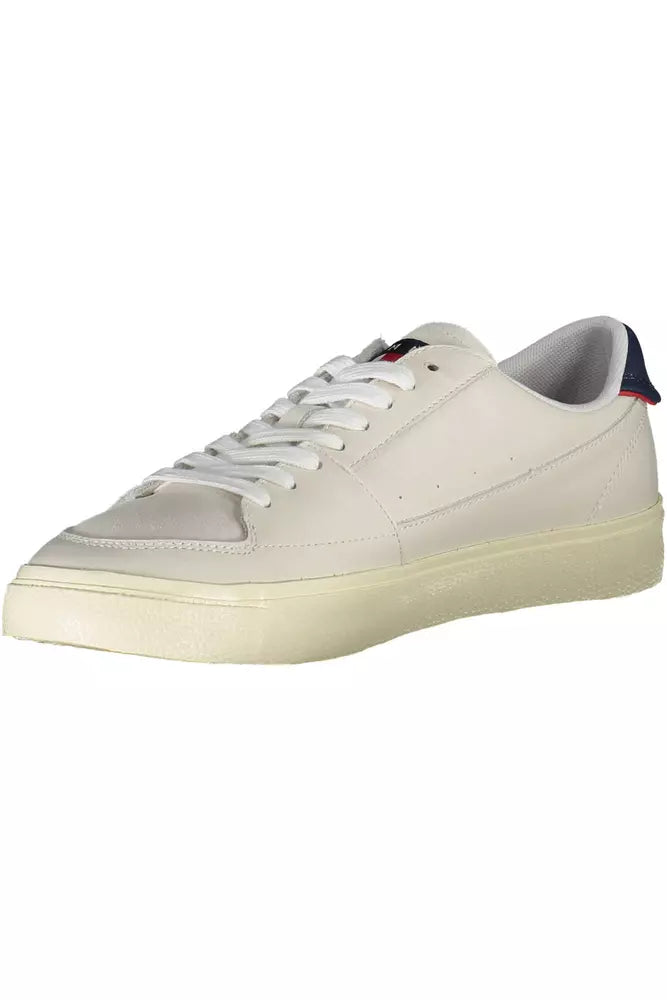 White Leather Men Sneaker - SEHABRANDS