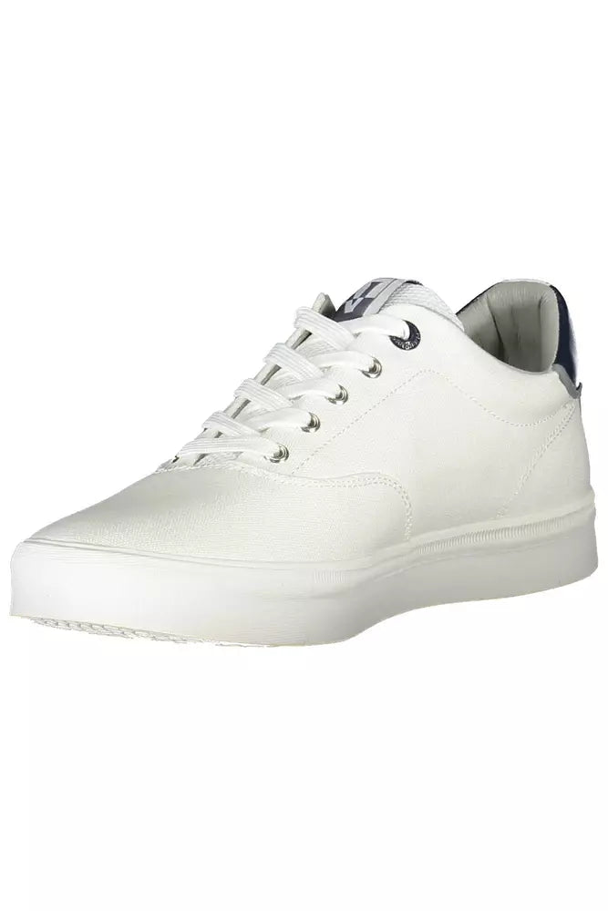 White Polyester Men Sneaker - SEHABRANDS