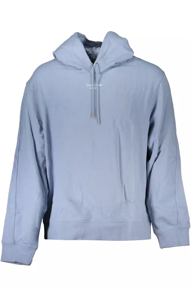 Light Blue Cotton Men Sweater - SEHABRANDS