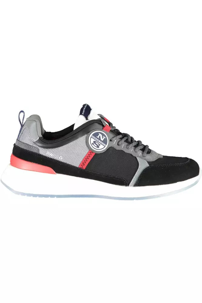 Black Synthetic Men Sneaker - SEHABRANDS