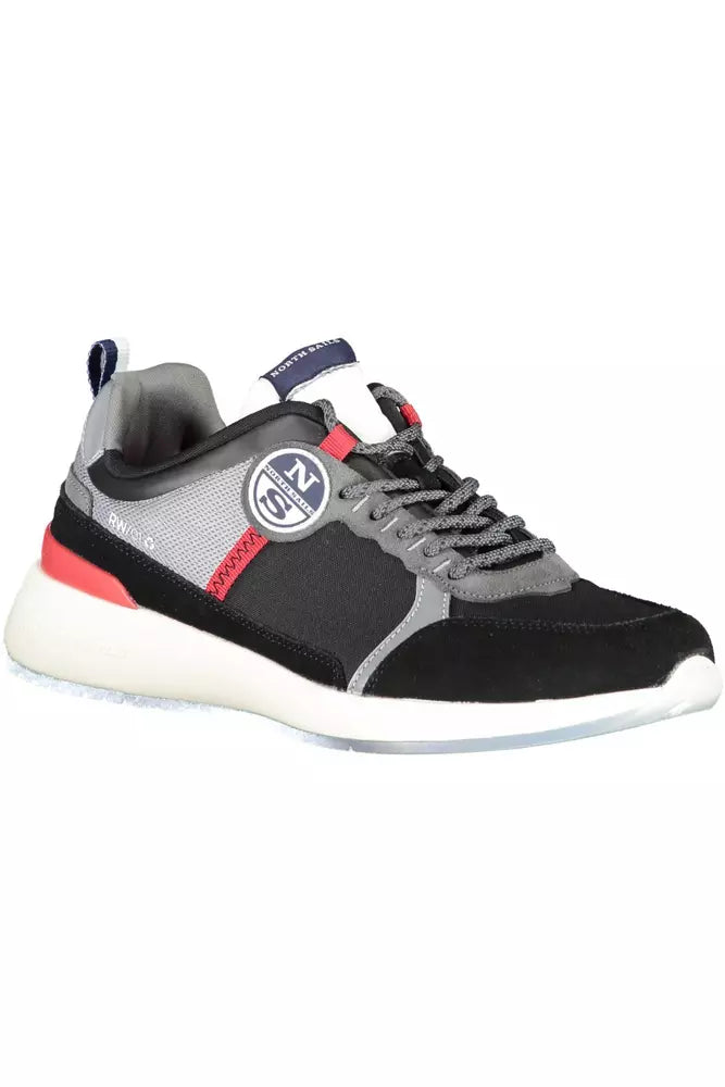 Black Synthetic Men Sneaker - SEHABRANDS