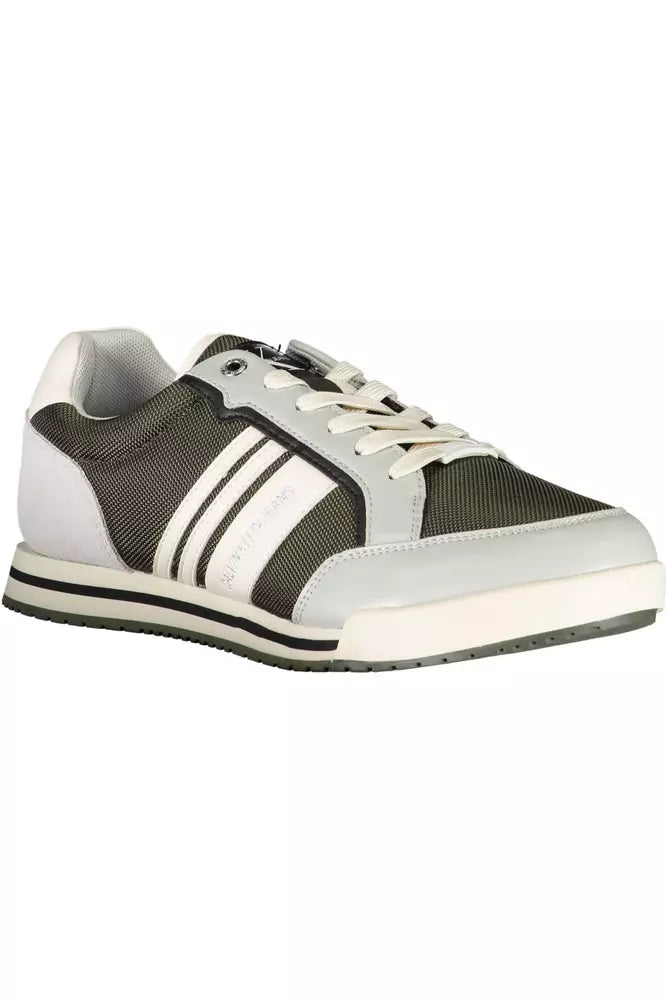 Green Polyester Men Sneaker - SEHABRANDS