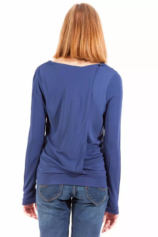 Blue Viscose Women Top - SEHABRANDS