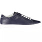 Blue Leather Men Sneaker - SEHABRANDS