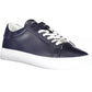 Blue Leather Men Sneaker - SEHABRANDS