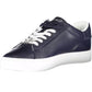 Blue Leather Men Sneaker - SEHABRANDS