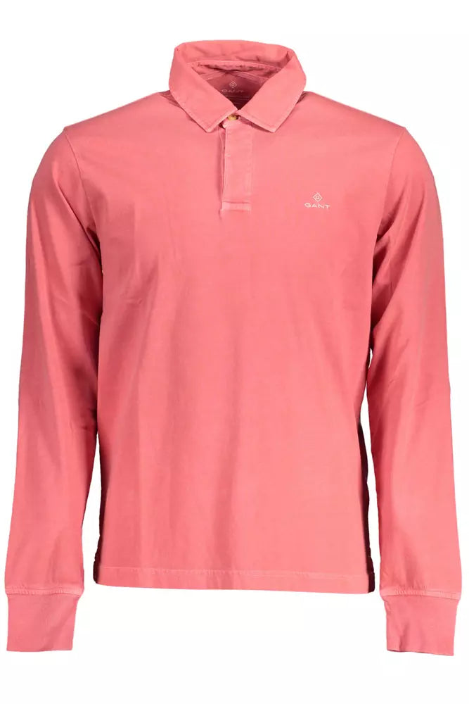 Red Cotton Men Polo Shirt - SEHABRANDS