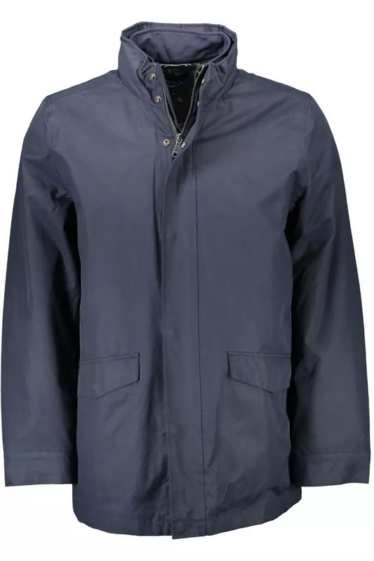 Blue Polyester Men Jacket - SEHABRANDS