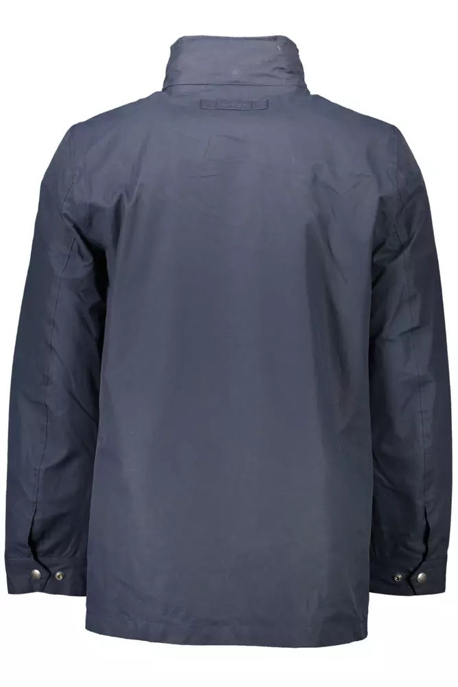 Blue Polyester Men Jacket - SEHABRANDS