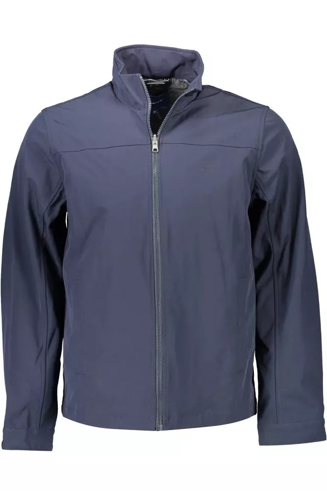 Blue Polyester Men Jacket - SEHABRANDS