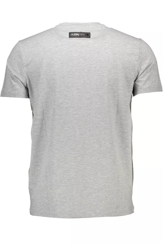 Gray Cotton Men T-Shirt - SEHABRANDS