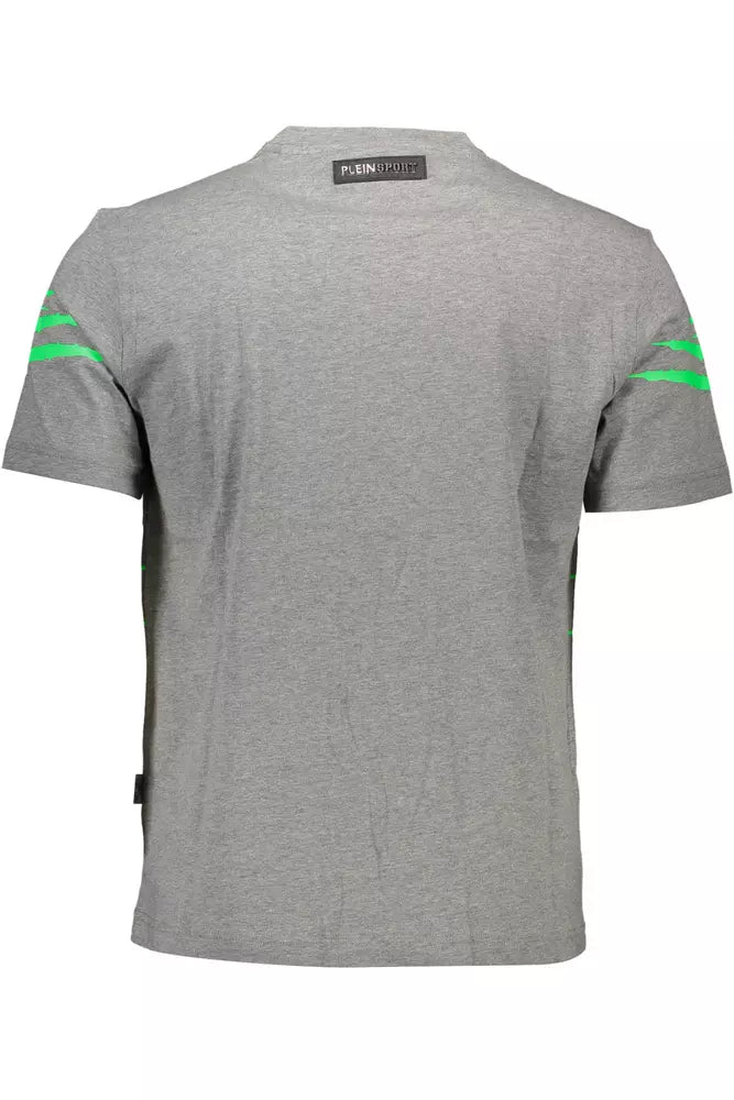 Gray Cotton Men T-Shirt - SEHABRANDS