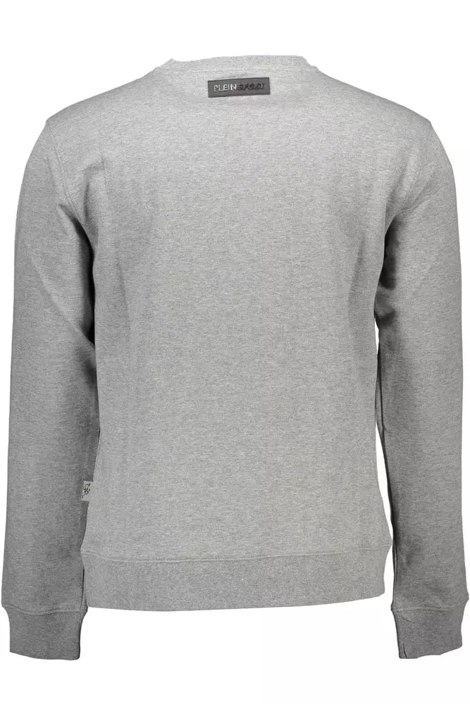 Gray Cotton Men Sweater - SEHABRANDS