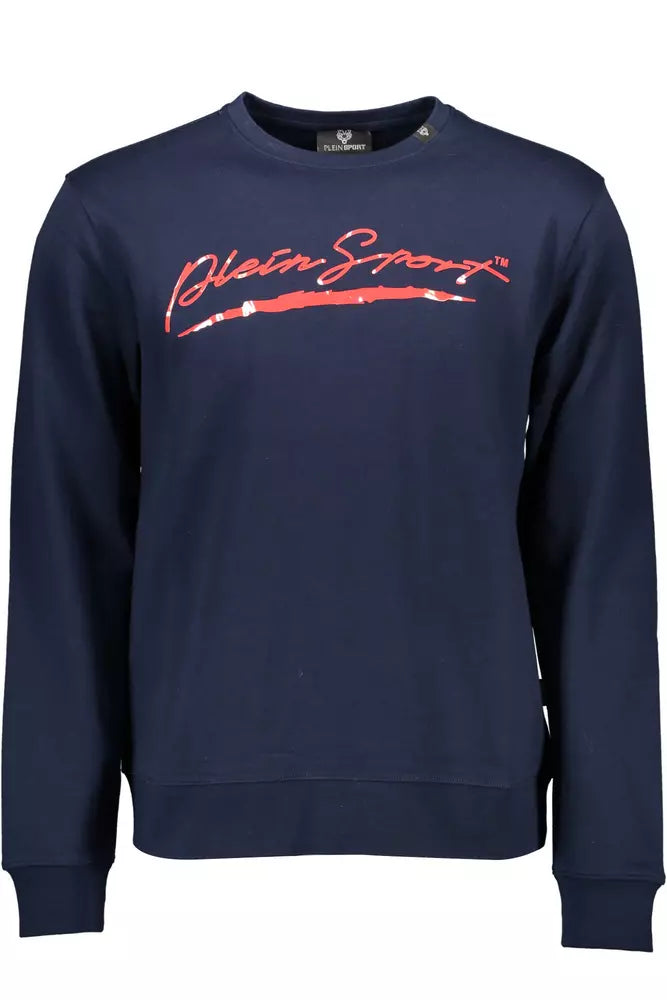 Blue Cotton Men Sweater - SEHABRANDS