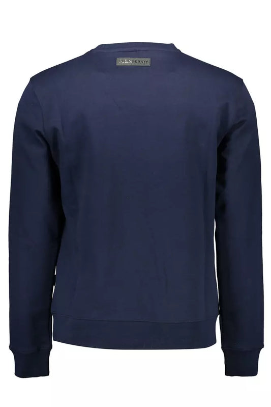 Blue Cotton Men Sweater - SEHABRANDS