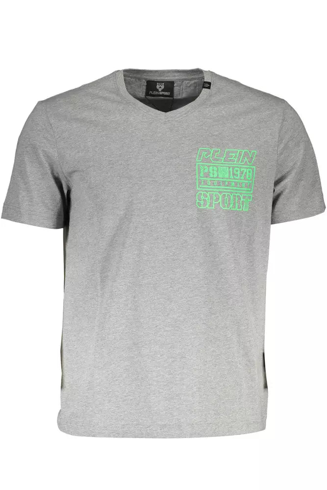 Gray Cotton Men T-Shirt - SEHABRANDS