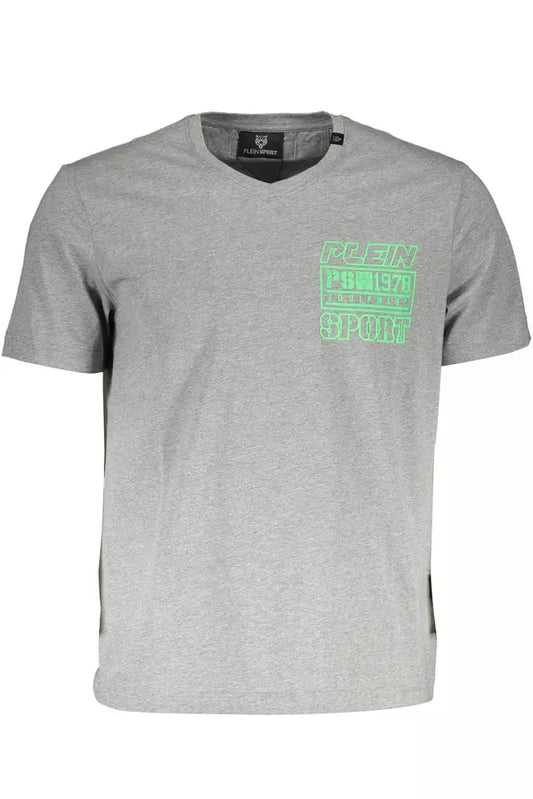 Gray Cotton Men T-Shirt - SEHABRANDS