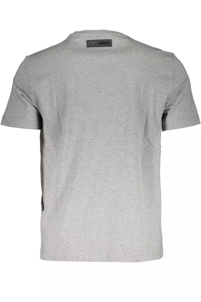 Gray Cotton Men T-Shirt - SEHABRANDS