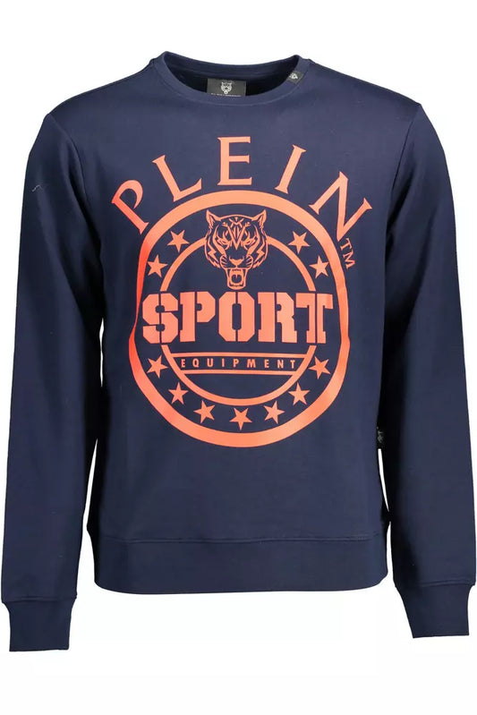 Blue Cotton Men Sweater - SEHABRANDS