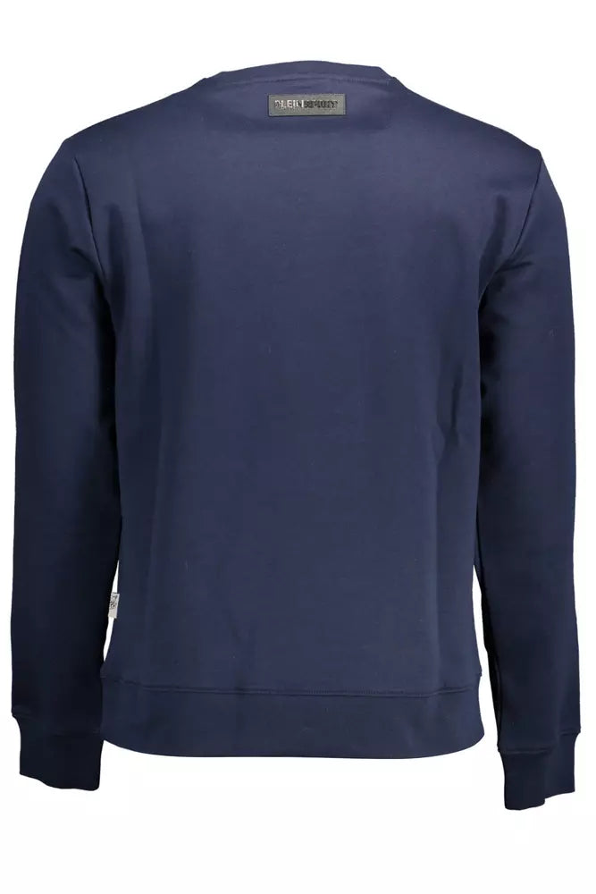 Blue Cotton Men Sweater - SEHABRANDS