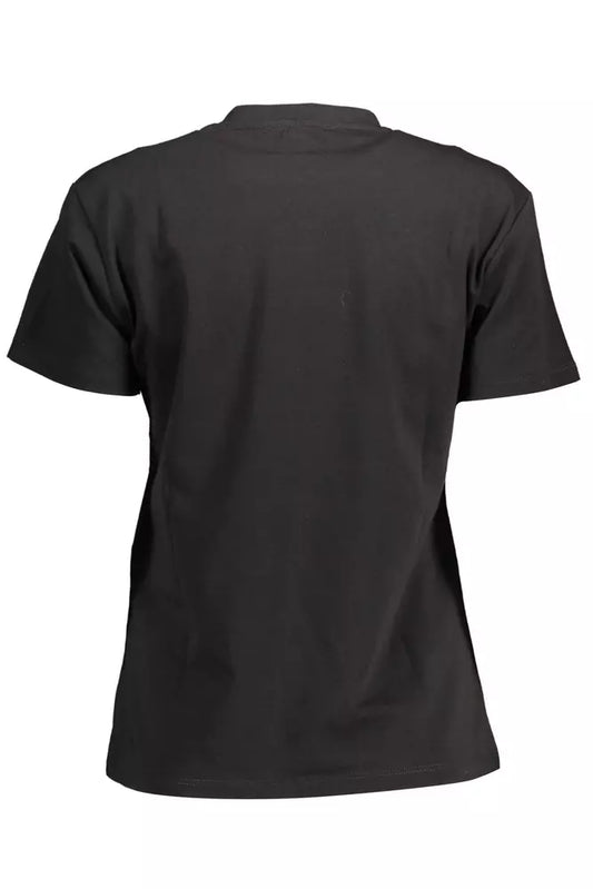 Black Cotton Women T-Shirt - SEHABRANDS