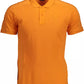 Orange Cotton Men Polo Shirt - SEHABRANDS