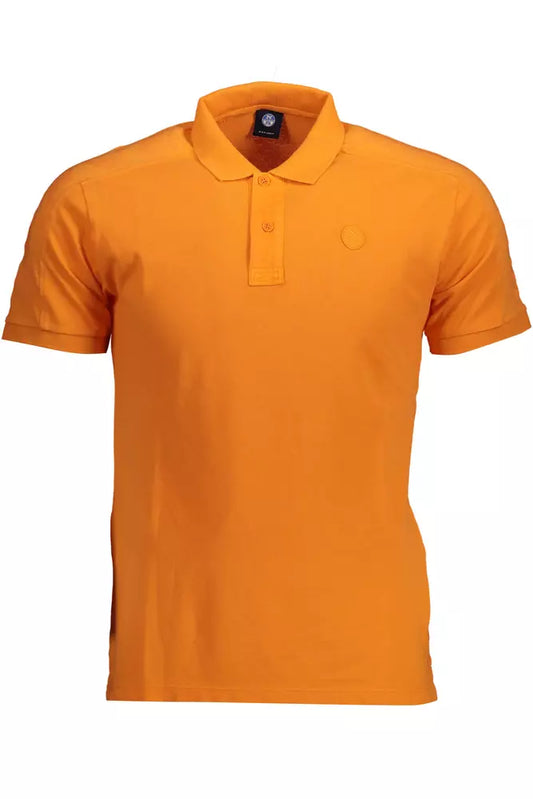 Orange Cotton Men Polo Shirt - SEHABRANDS