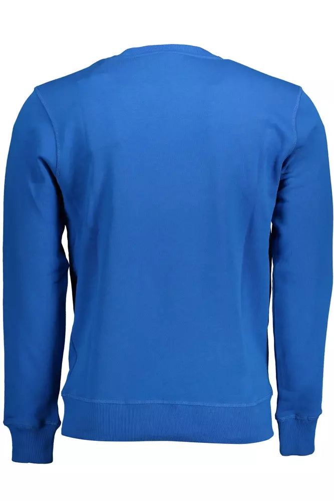 Blue Cotton Men Sweater - SEHABRANDS