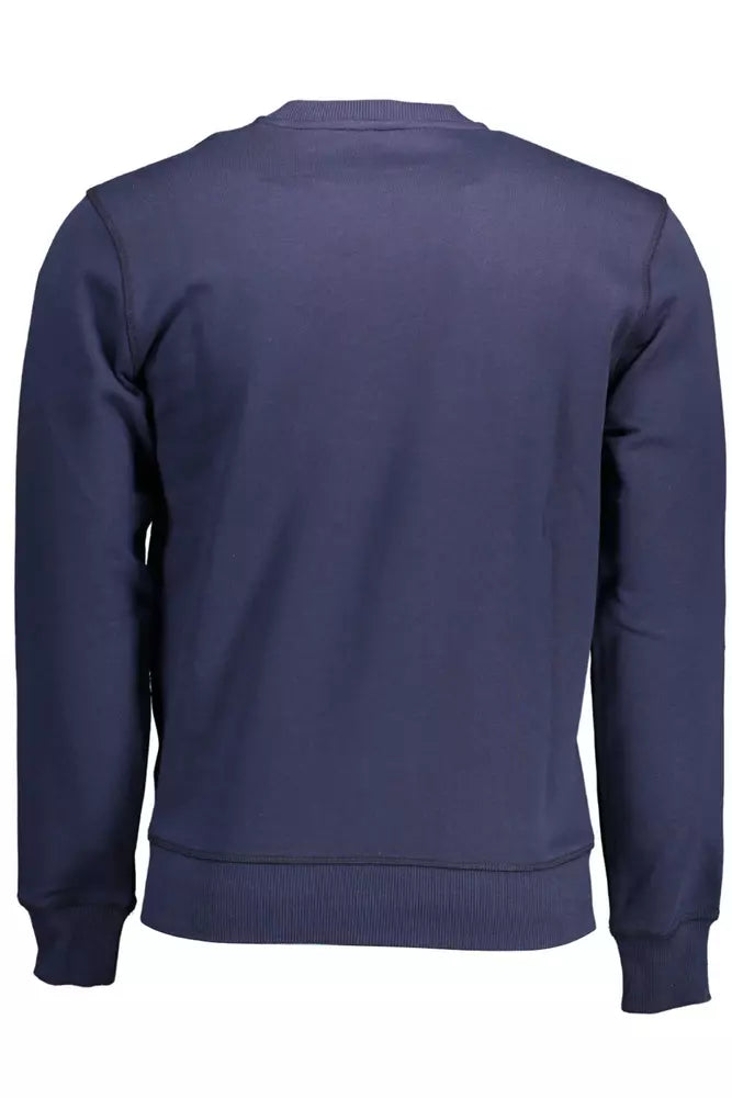 Blue Cotton Men Sweater - SEHABRANDS