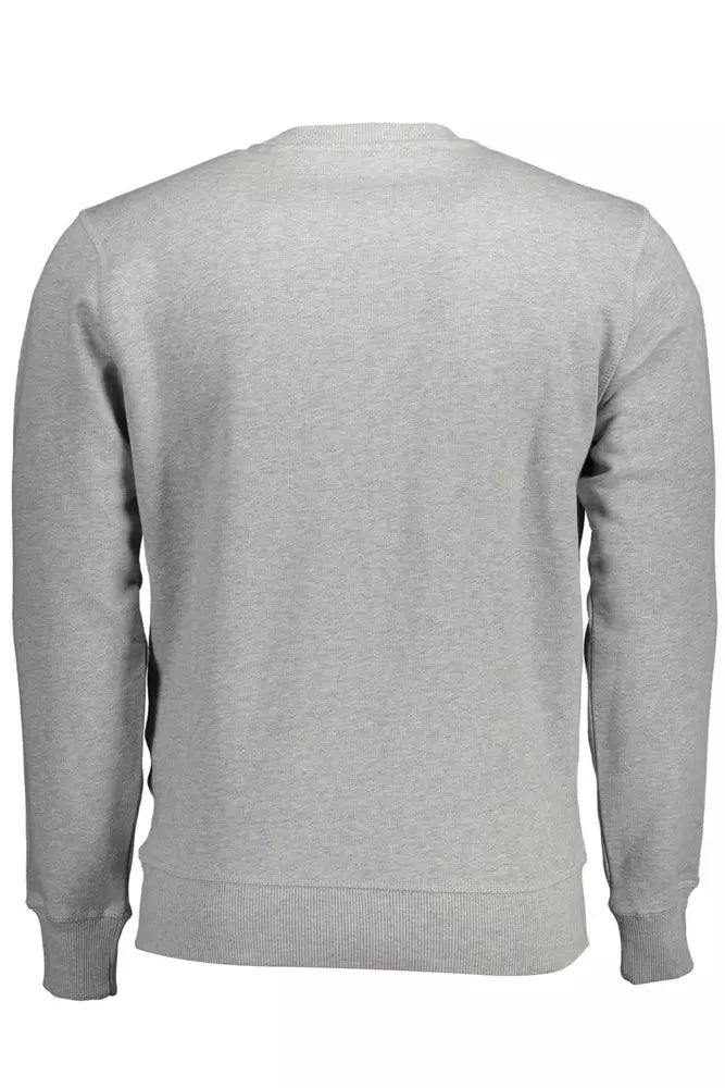 Gray Cotton Men Sweater - SEHABRANDS