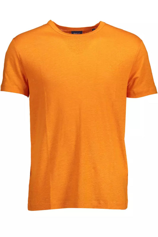 Orange Linen Men T-Shirt - SEHABRANDS