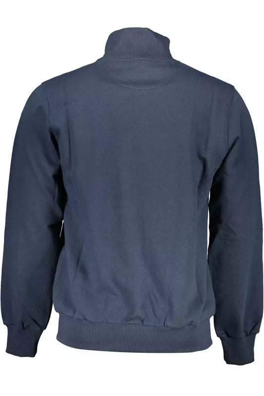 La Martina Blue Cotton Men Sweater