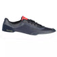 Blue Leather Men Sneaker - SEHABRANDS