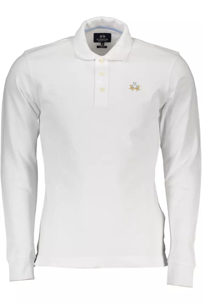 White Cotton Men Polo Shirt - SEHABRANDS