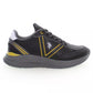 Black Polyester Men Sneaker - SEHABRANDS