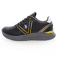 Black Polyester Men Sneaker - SEHABRANDS