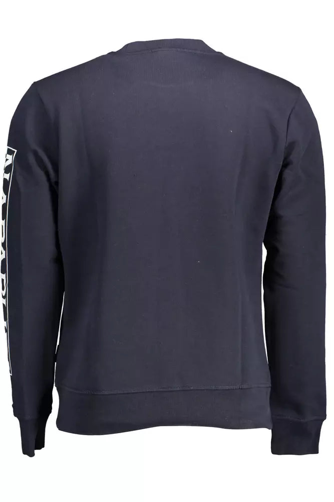 Blue Cotton Men Sweater - SEHABRANDS