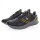 Black Polyester Men Sneaker - SEHABRANDS