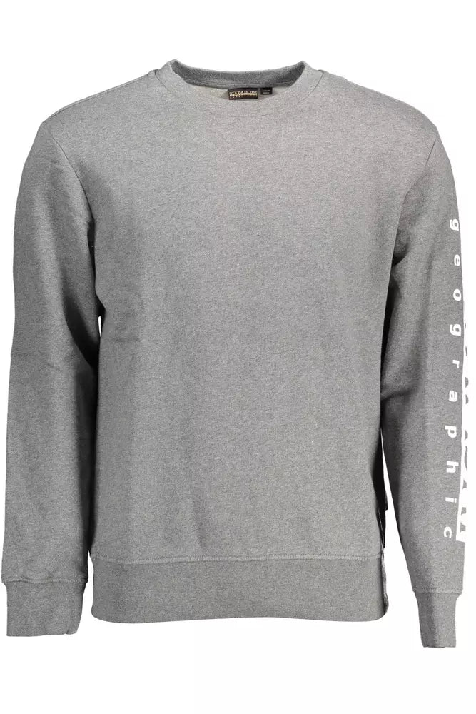 Gray Cotton Men Sweater - SEHABRANDS