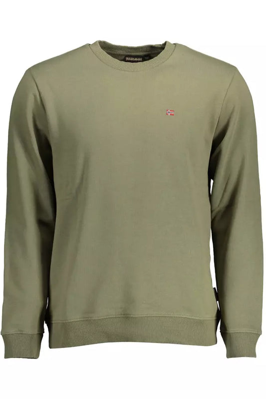 Green Cotton Men Sweater - SEHABRANDS