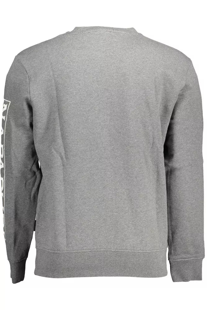 Gray Cotton Men Sweater - SEHABRANDS